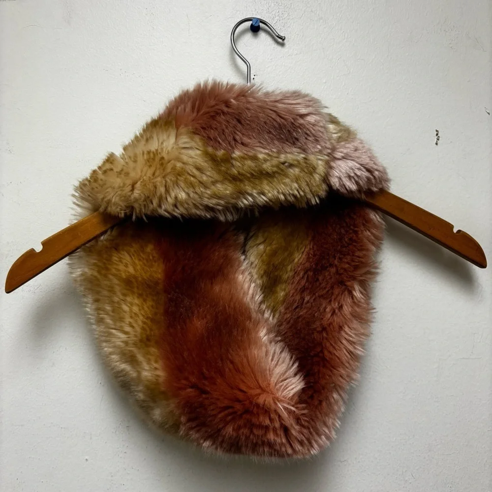 Anthropologie Renata Ombre Faux Fur Infinity Scarf
